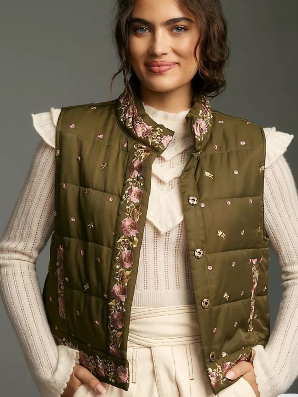 RARE! TINY Edelweiss by Anthropologie Women’s Embroidered Vest!